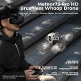 BETAFPV Meteor75 Pro Brushless Whoop Quadcopter with Matrix 1S 3IN1 HD FC, 1102 22000KV Motor, 45mm 3-Blade Prop Compatible for O4 Air Unit for FPV Filmmakers Enthusiasts Flight Indoor Outdoor – PNP